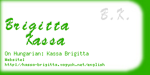 brigitta kassa business card